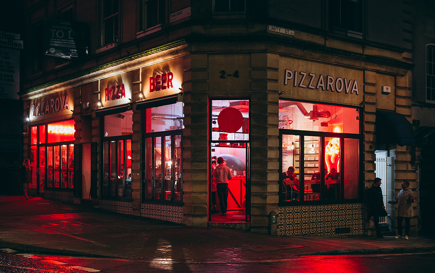 Exterior of Pizzarova Park Street Bristol Location