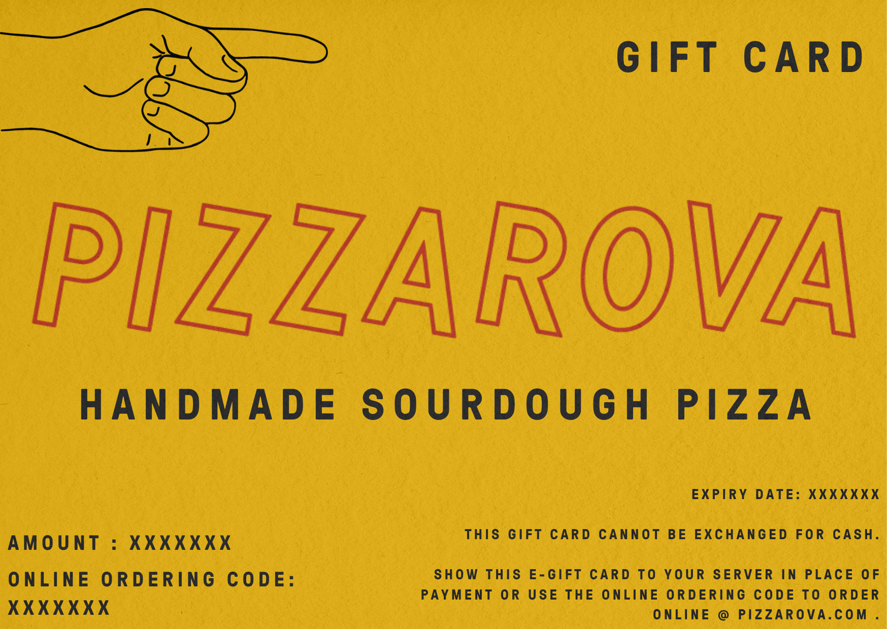 Pizzarova gift card